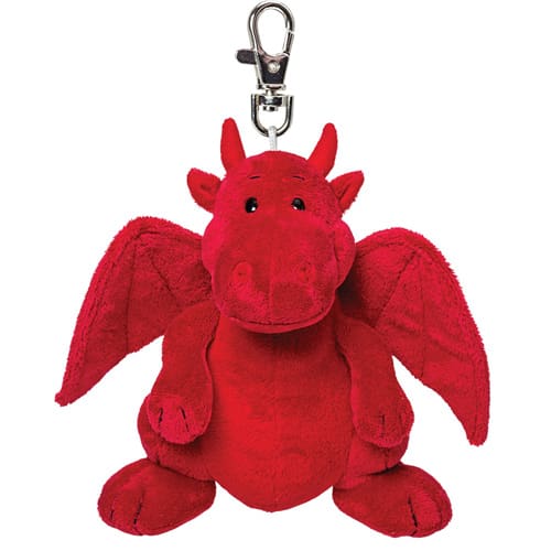 Sitting Red Dragon Keyring - Soft Cuddle Friend